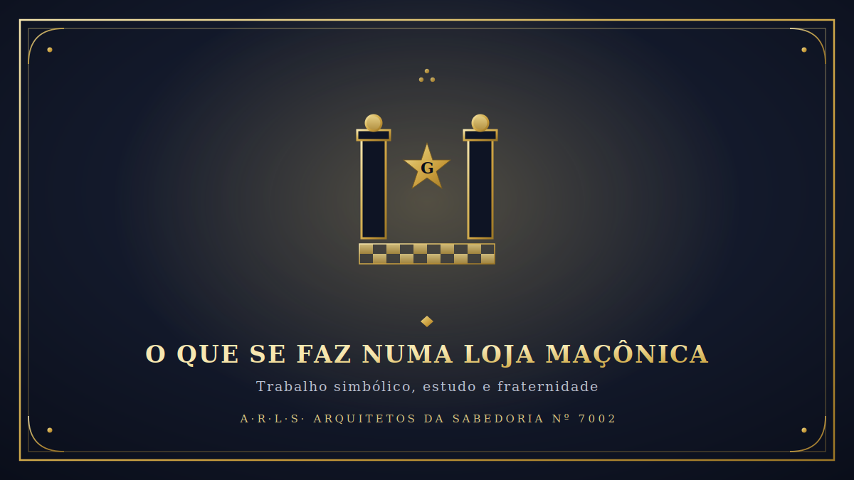 O que se faz numa loja maçônica